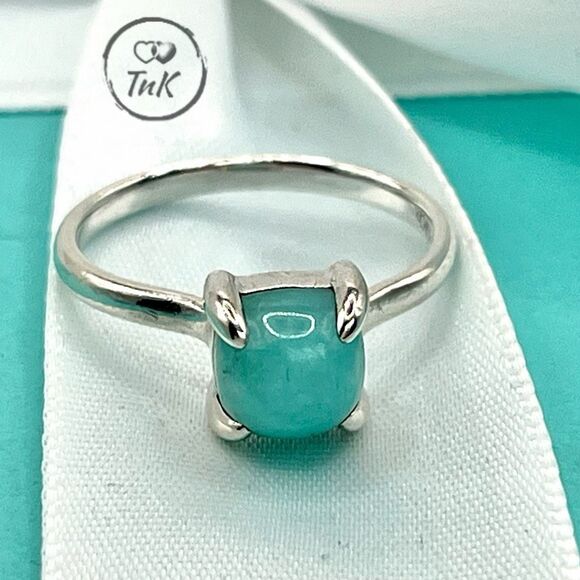 Tiffany & Co. Jewelry - Tiffany & Co. Retired Paloma Picasso's Sugar Stack Amazonite Ring -Sz 6.5